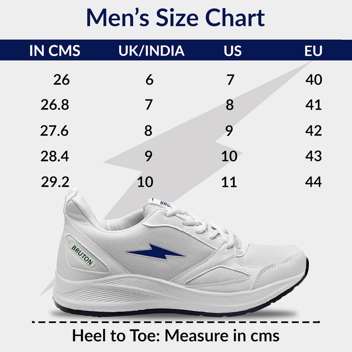BRUTON EVA Lite Sports Running,Walking & Gym, School Shoes Lightweight Extra Jump Casual Sneaker Lace-Up Shoes for Men's & Boy's - White - Image 8