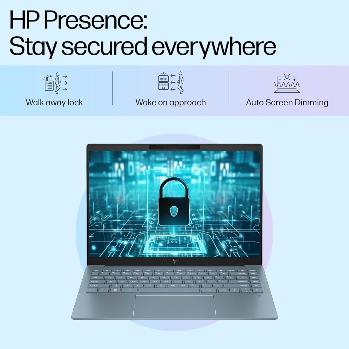 HP Pavilion Plus, 13th Gen Intel Core i5-1335U Laptop, (16GB LPDDR5x,512GB SSD), IPS, 300 nits, 14''(35.6cm) 2K,Win 11, M365 Basic(1yr), Office Home 24, Blue,1.38kg, 5MP Camera w/Shutter,ew0108TU - Image 8