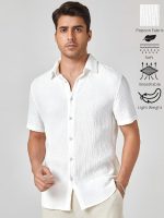 WEBRIC Shirt for Men | Mens Casual Shirt | Men Stylish Half Sleeve Shirt | Men Polycotton Shirt | Men's Regular Fit | Men Formal Shirt | Men's Textured Popcorn Slim Fit - Image 2