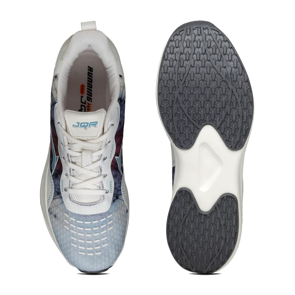 JQR Bella-N White Sports Shoe for Men | Breathable Mesh | Shock Absorption | Non-Slip | Lightweight & Comfortable | Stylish & Durable for Gym, Walking, Jogging & Casual Use for Everyday Wear - Image 7