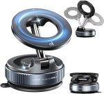 Yootech 360° Vaccum Magnetic Phones Holder, Magnetic Car Phone Mount, Hands-Free Suction Cup Phones Holder for Car/Gym/Mirror/Shower, Car Mount Compatible with All Mobile (Extended)