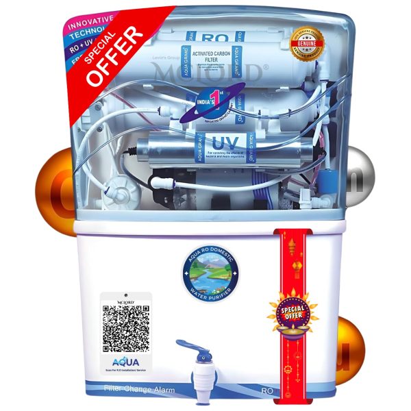 All India Group® Aqua Original RO Domestic Water Purifier (RO+ LED UV+ ORC COPPER+ HIGH TDS MEMBRANE+ TDS CONTROL) Fully Automatic, Best For Home/Office Purpose | 9 Stages | 18 LPH | 12 Liter Storage
