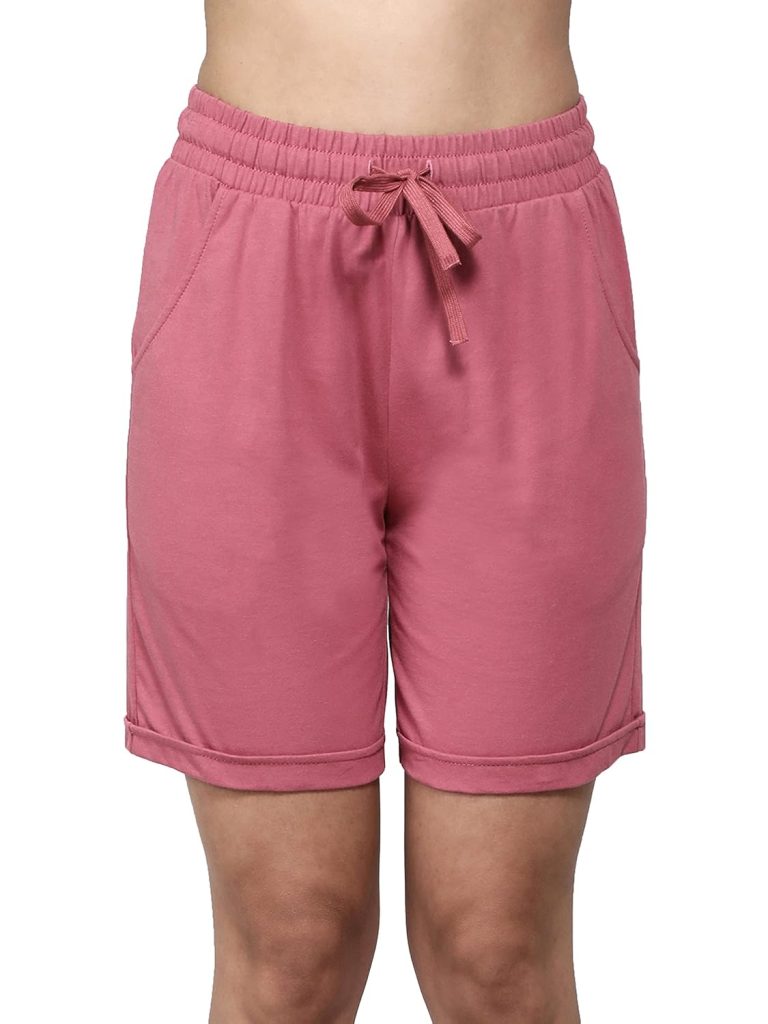 Jockey AW23 Women's Super Combed Cotton Rich Regular Fit Shorts with Side Pockets