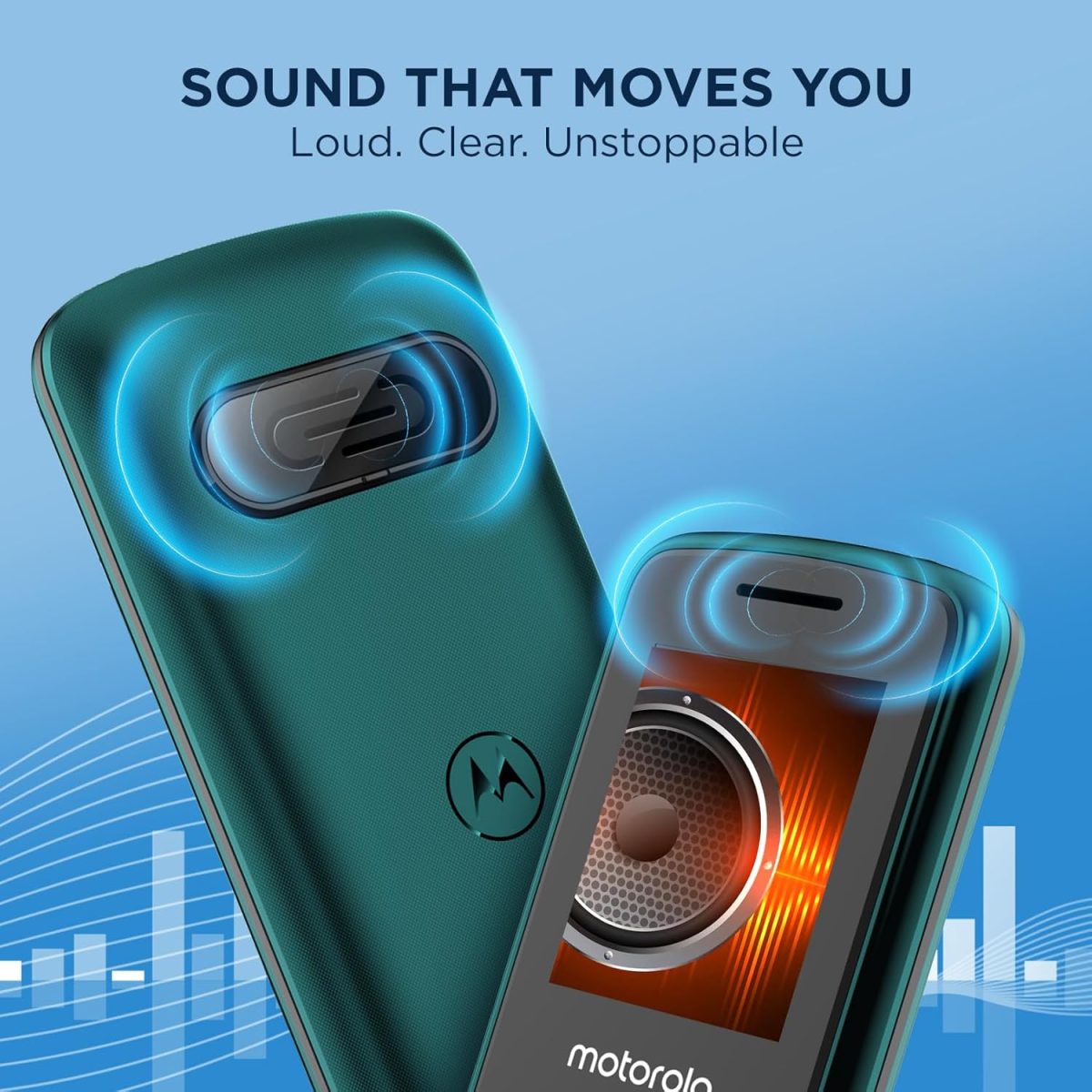 (Refurbished) Motorola All-New A200 Dual Sim keypad Phone (with Voice Feature) | 2 Years Replacement | Long Lasting Battery | Wireless FM | Bluetooth Connectivity | Auto Call Recording (Teal Blue) - Image 5