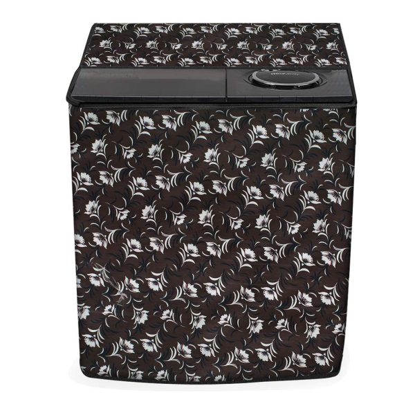 Stylista Washing Machine Cover Compatible for Whirlpool 10.5 kg semi Automatic ACE 10.5 XL Floral Printed Pattern