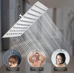 IONIX 6 inch Rain shower Stainless Steel 304 shower head 6 inch, luxury bathroom shower 6 x 6 size, heavy metal SS-304 grade material, Ultra slim, Silver, 1 set - Image 2