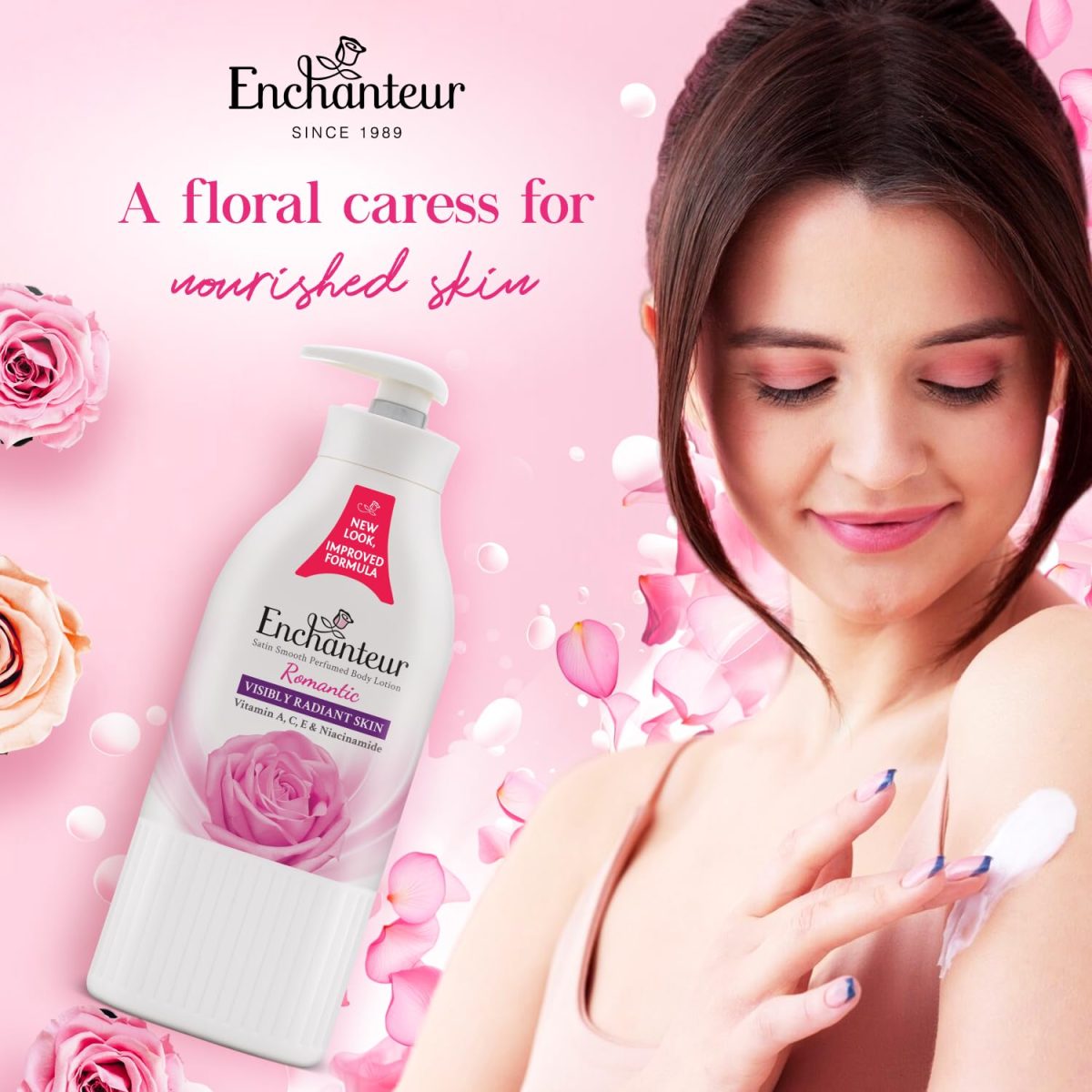 Enchanteur Romantic Perfumed Body Lotion, 500ml, with Aloe Vera & Olive Butter for Silky Smooth Skin - Image 5