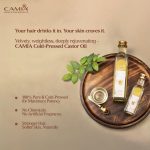 CAMIA Premium Cold Pressed Organic Castor Oil For Skin, Hair & Eyebrows | Rich in Vit E & free fatty acids | Hydrates & Nourishes skin | Promotes Hair Growth, Strengthens strands | 100 ML Glass Bottle - Image 3