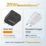Ambrane 20W Type C Mobile Charger Adapter, Fast Charging for Android, iPhone 16/15/14/13/12/11/X (Pro,/Plus/Max Series), Samsung, Google Pixel & Oppo,Vivo Other Type C Enabled Devices, (M20,Black) - Image 2