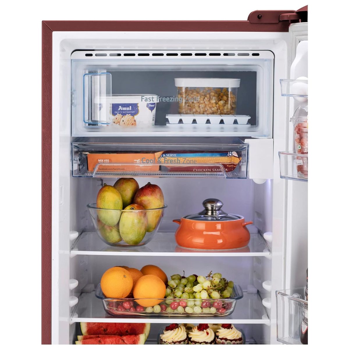 LG 204 L 4 Star Direct-Cool Inverter Single Door Refrigerator (??GL-B211CRRY, Ruby Regal, Smart Connect, 2022 Model) - Image 9