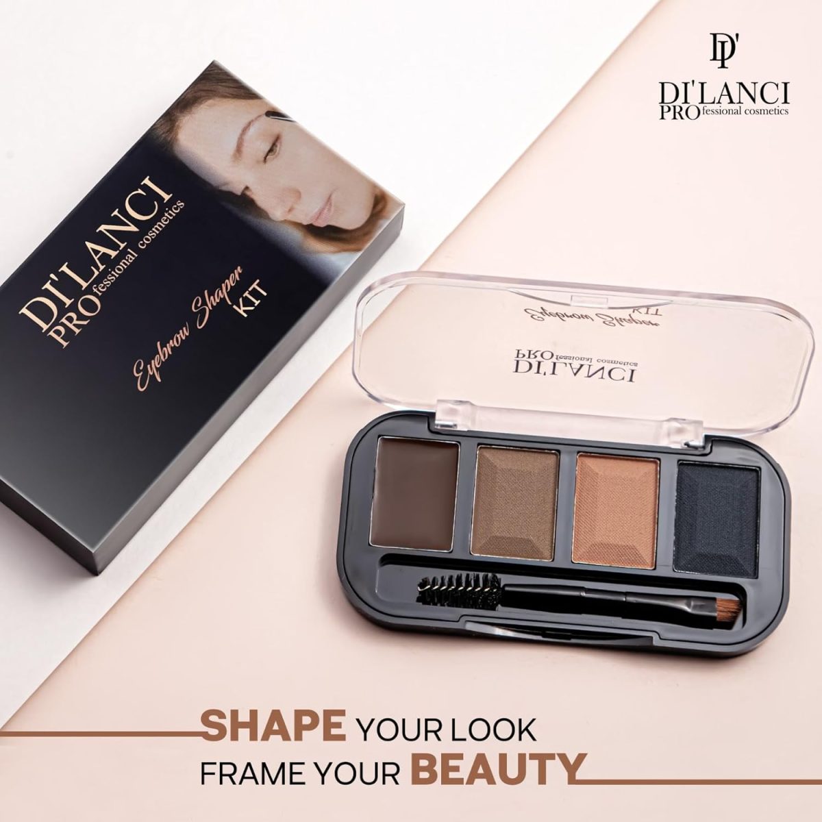 Dilanci Professional Eyebrow Shaping Kit | 2 Shade Palette with Brush | Define, Shape & Enhance | Perfect for Beginners & Professionals - Image 7