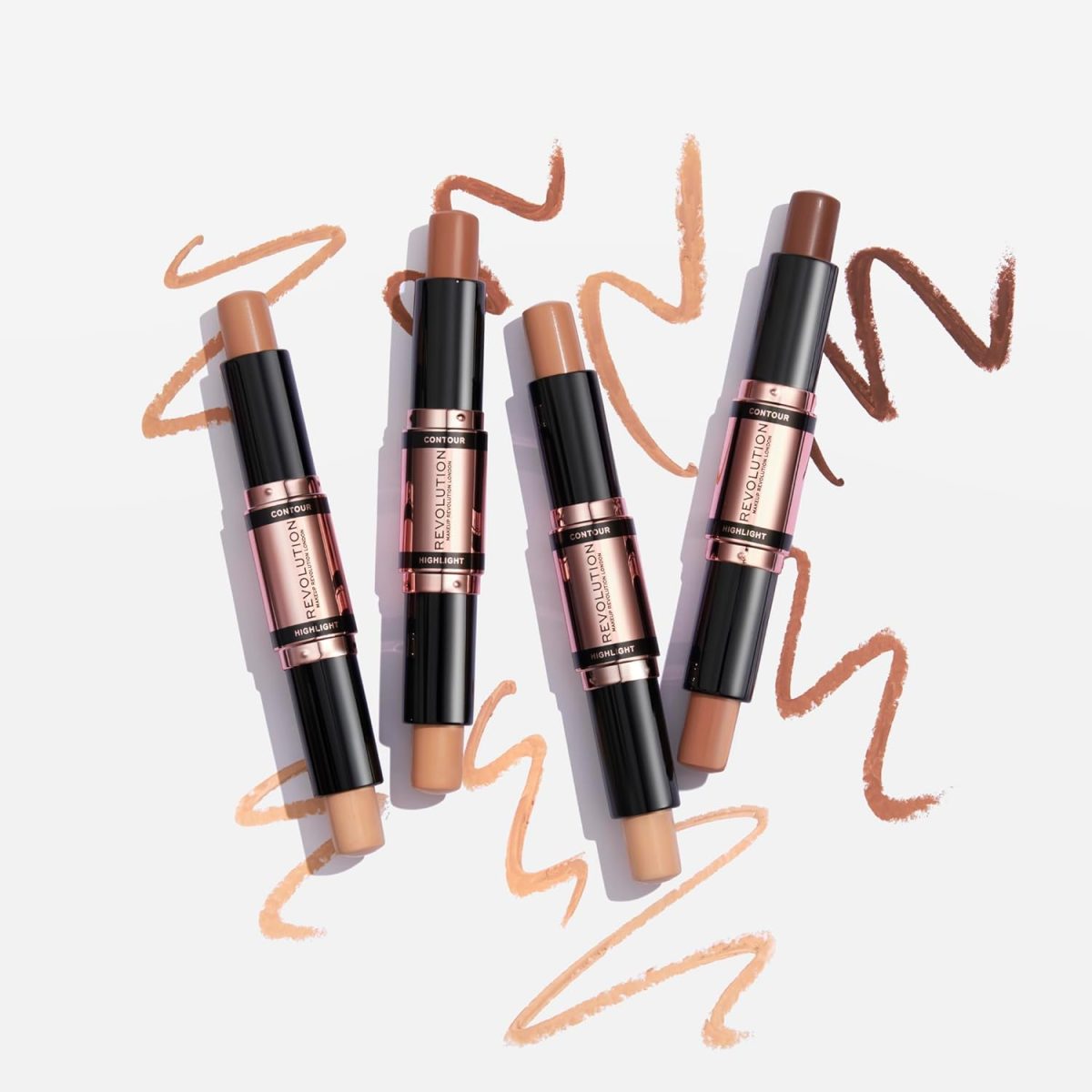 Makeup Revolution- Fast Base Contour Stick-Dark (For Dark Skin Tones) | Defines and Scuplts the Face Seamlessly| Lightweight & Blendable Formula | Multipurpose | Cruelty Free - 8.6 gm - Image 6