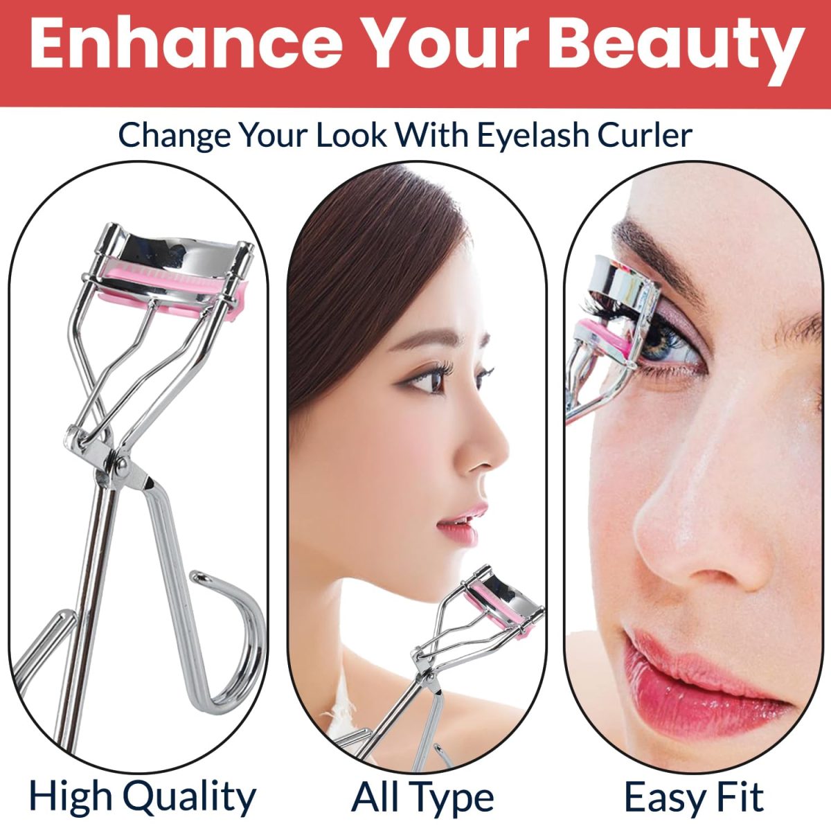 TEMPERIA (1pc) Eyelash Curler for Women - Eye Makeup Tools Accessories - Professional Eye Lash Curler - Creates Eye-Opening & Lifted Lashes (HE145) - Image 6