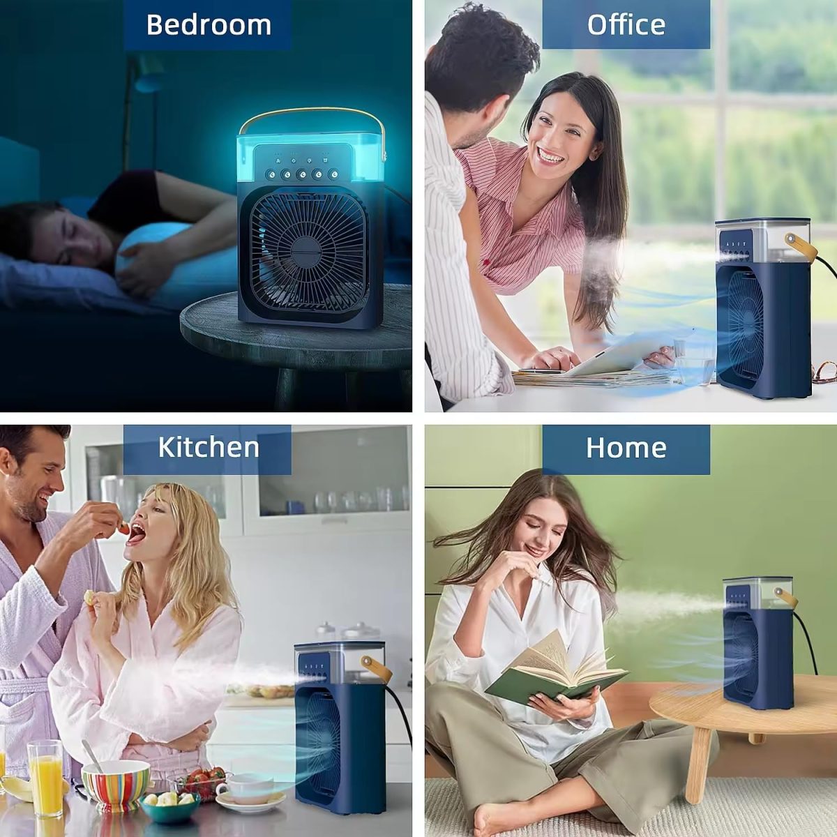Exxelo 15 Year Warranty Mini-cooler-for room-cooling-mini-cooler-ac-portable-air-conditioners-for Home-Office-Artic-Cooler-3-In-1-Conditioner-Humidifier-Purifier-Mini-Disposable underpads_Multicolor - Image 4