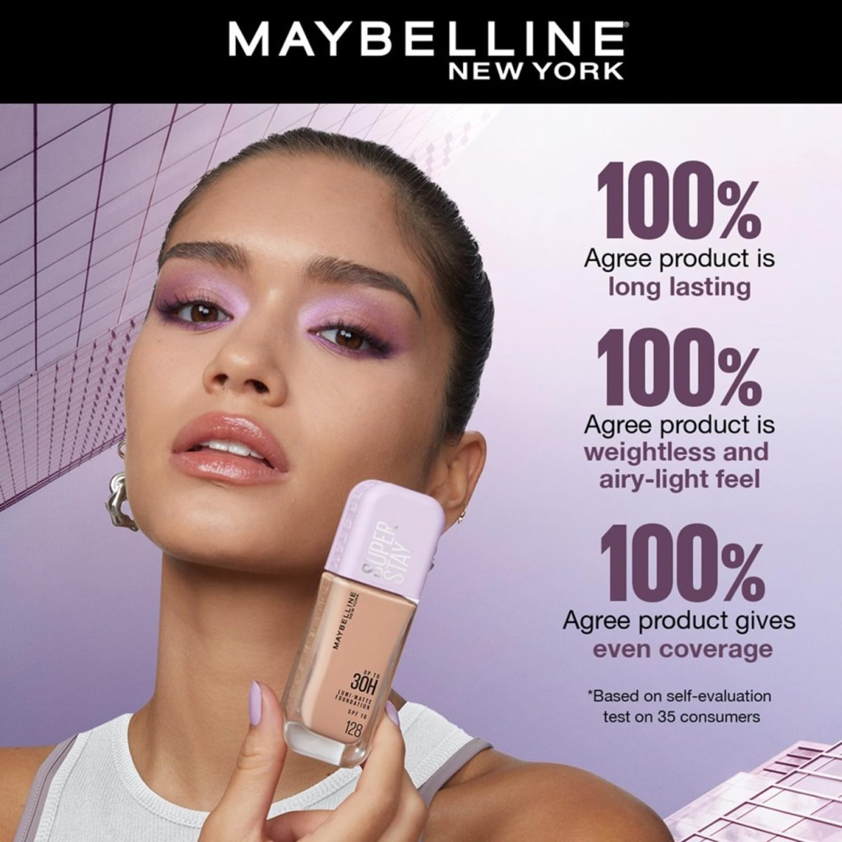 Maybelline New York Super Stay Lumi Matte Liquid Foundation, 30 HR Long Lasting - 311, 35 ml - Image 10