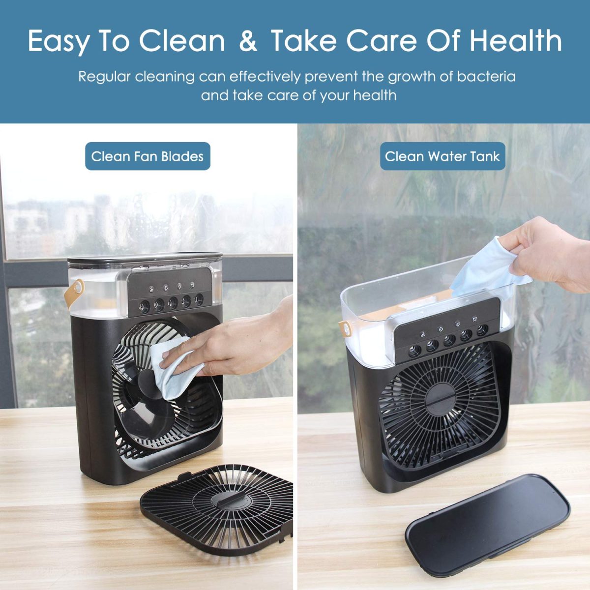 Enfogo (Enjoy calm Summer With 15 Years Warranty) Transform your environment with the Portable Air Conditioner Fan. Perfect forr offices, and kitchens, this USB-mini cooler_Multicolor - Image 8
