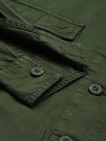 The Indian Garage Co Men's Cotton Slim Fit Solid Full Sleeves Cutaway Collar Casual Over Shirt - Image 3