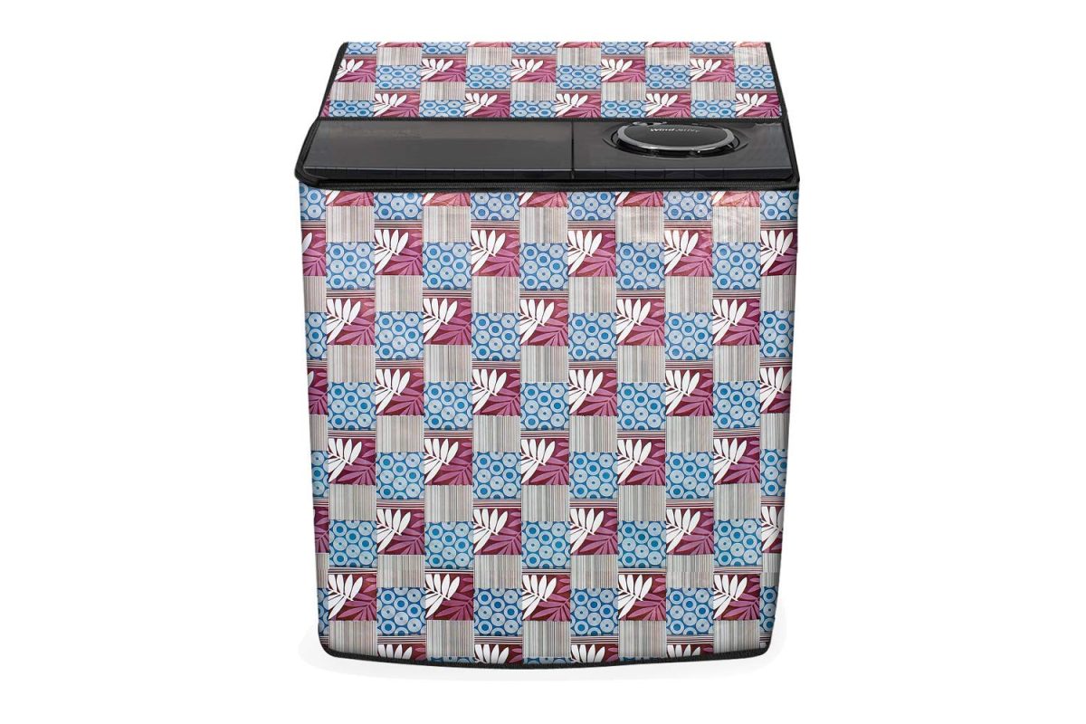 Stylista Washing Machine Cover Compatible for LG 7.5 kg P8537R3SA semi Automatic Printed Pattern