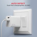 boAt WCDV 22.5W Dual Port Charger with 22.5W Power Delivery Support & 18W Quick Charge 3.0, Smart IC Protection, Auto Detection for Samsung, Xiaomi & Android Users with Type C to Type C Cable(White) - Image 5