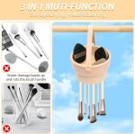 PREPSTO 3 in 1 Cleaning Mat with Brush Drying Holder, Silicone Makeup Brush Cleaner Mat Make Up Brush Cleaning Bowl Cosmetic Brush Washing Tool for Makeup Brush, Sponge, Powder Puff (multicolor) - Image 9