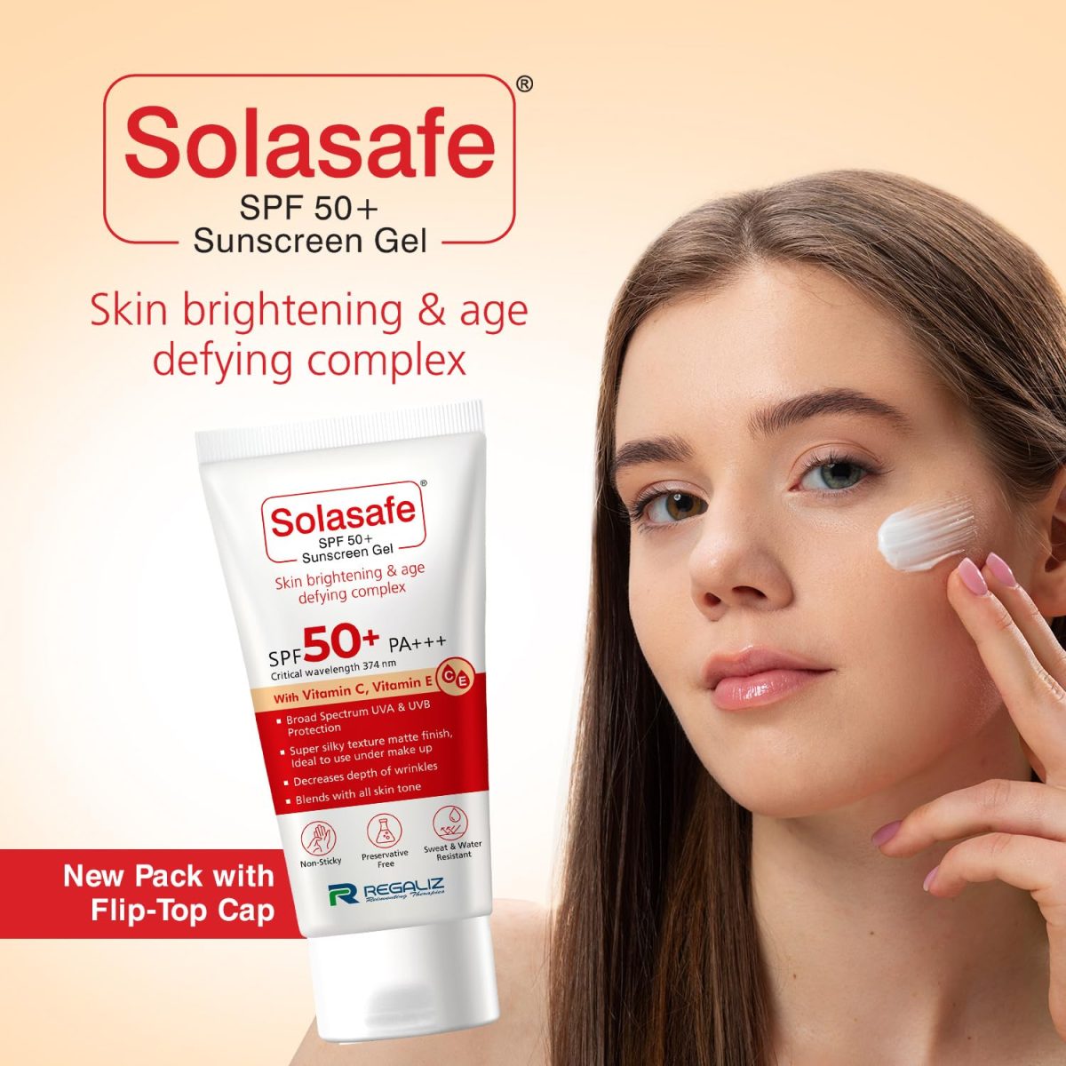 Regaliz Sunscreen SPF 50+ | Broad-Spectrum UVA & UVB Protection | Water-Resistant, Lightweight, and Non-Greasy Formula | Anti-Aging and Blue Light Protection | Suitable for All Skin Types - Image 2