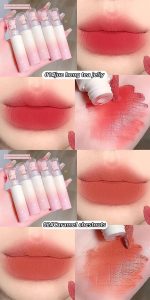 Gege Bear Velvet Mist Lip Glaze | Matte Velvet Lipstick | Soft Matte Finish | Lightweight Liquid Lipstick Formula | 6 Trendy Shades | Long-Lasting & Moisturizing | Designed for Women & Teens | (01# Jue Hong Tea Jelly, 3g) - Image 2