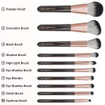 Makeup Brushes,MAANGE 10 PCs Professional Makeup Brushes Set(Brown) - Image 4