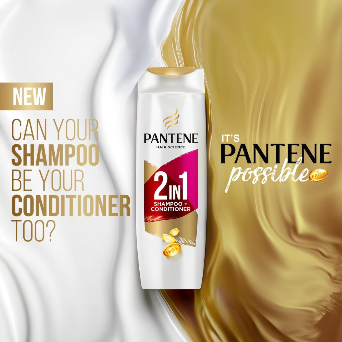 Pantene Advanced Hairfall Solution, 2in1 Hairfall Control Shampoo + Conditioner, Pack of 1, 180ML, Pink - Image 5