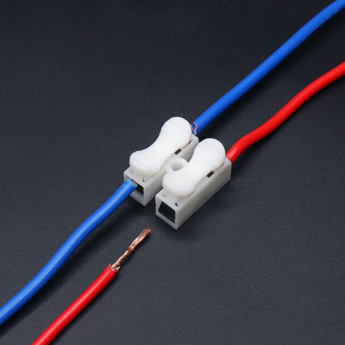Electronic Spices 100pcs Cable Connectors 2 Pins Electrical Push Type Cable Connectors Quick Splice Lock Wire Terminal 220V 10A - Image 3