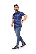 FABRIPPLE Men's Printed Half Sleeve Shirt for Casual Wear | Stylish Geometric Pattern Slim Fit for Men | Summer Trendy Short Sleeve Shirt - Image 5