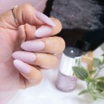 DeBelle Gel Nail Polish Ophelia (Lavender with Holo Glitter Sugar Finish Nail Paint)|Non UV - Gel Finish |Chip Resistant | Seaweed Enriched Formula| Long Lasting|Cruelty and Toxic Free| 8ml - Image 4