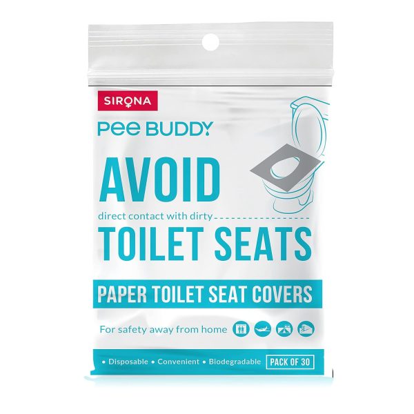 PEE BUDDY Disposable Toilet Seat Covers - 30 Sheets | No Direct Contact with Unhygienic Seats| Easy To Dispose| Nature Friendly| Must Have For Women and Men
