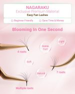 NAGARAKU Easy Fan Eyelash Extensions Volume Lash 0.07 C curl 8-15mm Rapid Blooming Faux Mink Cluster For Beginners Soft Professional Lash Supplies - Image 5