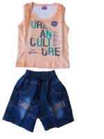 AFHUMANS- Active Kids Boy's Cotton T-Shirt and Pant Clothing Combo Set (Colors: Light Green, Sky Blue, Light Fanta)