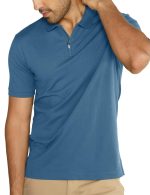DAMENSCH Constant Men's All-Degree Thermoregulating Pique Contrast Neck Polo T-Shirt