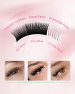 NAGARAKU Easy Fan Eyelash Extensions Volume Lash 0.07 C curl 8-15mm Rapid Blooming Faux Mink Cluster For Beginners Soft Professional Lash Supplies - Image 3