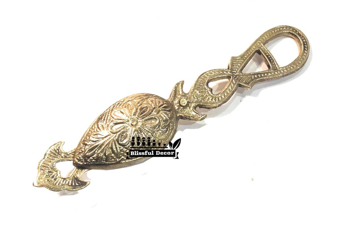 Blissful Decor presents Brass Kajrota Kajal Dani,Brass kajal Pati Storage Unit - Pack of 1, Gold, 17 x 4 x 3 Centimeters - Image 7