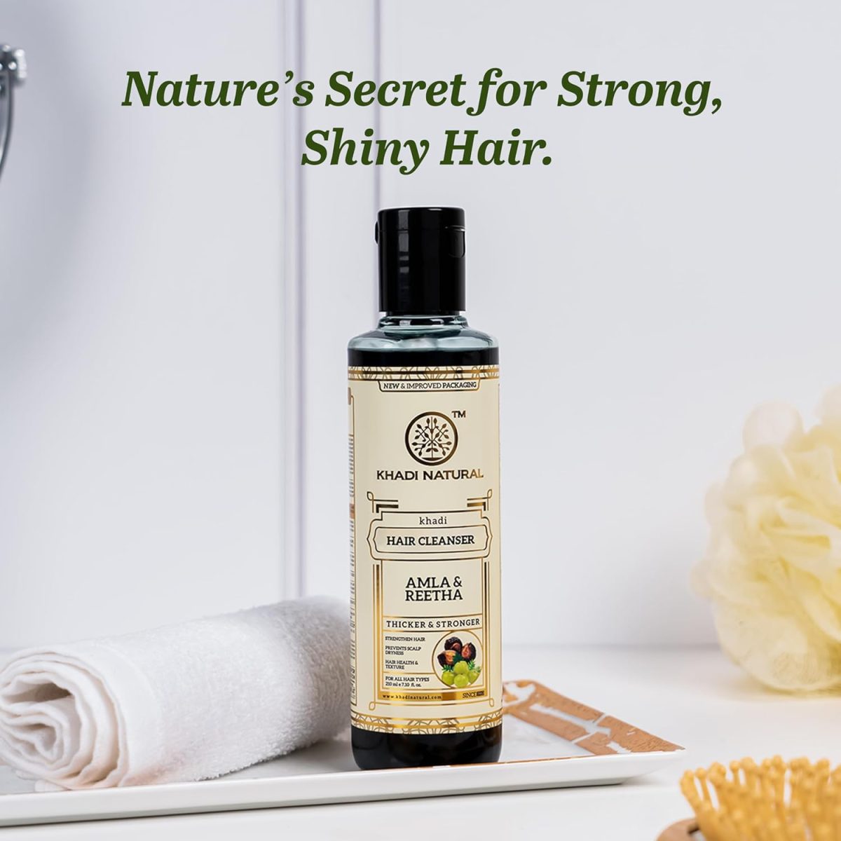 Khadi Natural Amla & Reetha Hair Conditioner | Hair Fall Rescue Formula | Nourishes Dry and Damaged Hair | Suitable for All Hair Types | 210ml - Image 2