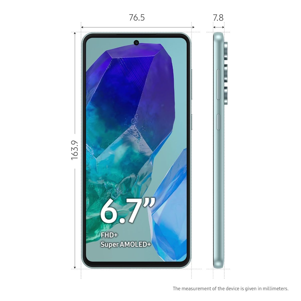 Samsung Galaxy M55 5G (Light Green,12GB RAM,256GB Storage) | 50MP Triple Cam| 5000mAh Battery| Snapdragon 7 Gen 1 | 4 Gen. OS Upgrade & 5 Year Security Update| Super AMOLED+ Display| Without Charger - Image 2