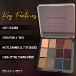 Bella Voste Professional Eyeshadow - 12 in 1 Mesmerizing Colors Palette | Nude, Matte, Shimmer | Rich Colour | High Pigmentation (BVES103) - Image 2