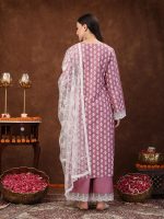 Stylum Women's Floral Printed Rayon Straight Kurta Palazzo Dupatta Set - Image 2