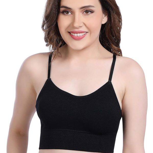 Shoppy Villa Women's Sports Bras Cotton Padded Bra Girl's Sports Bras Combo Bra Pack of 3