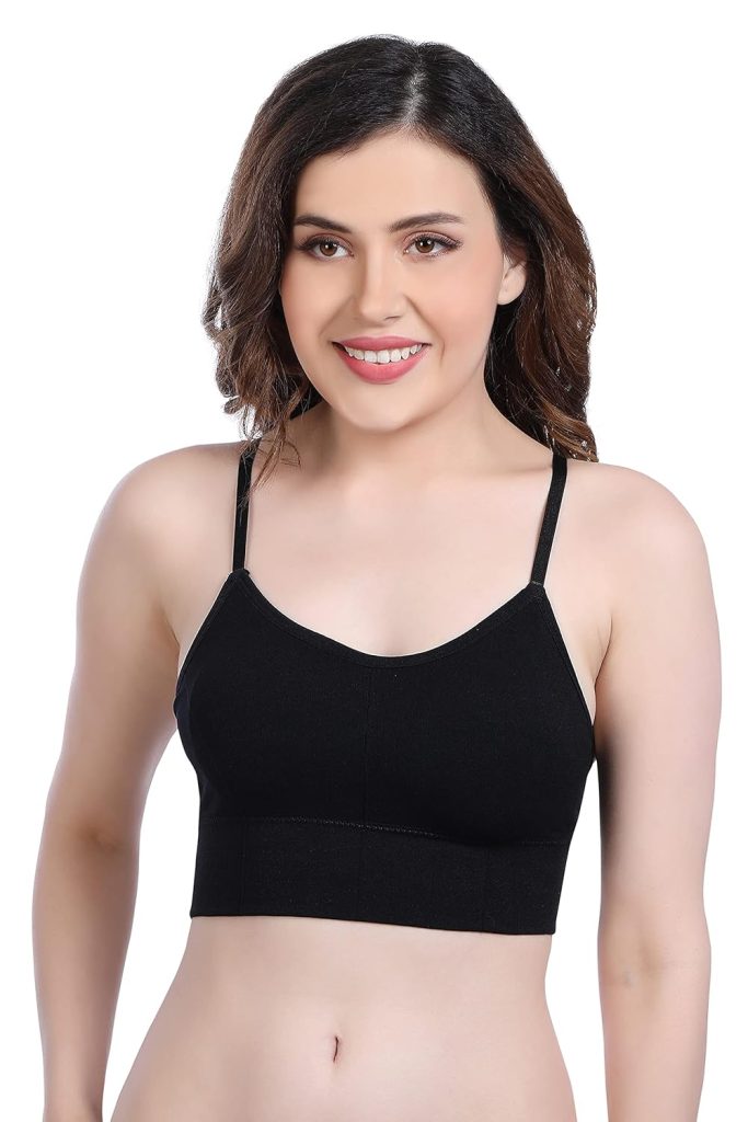 Shoppy Villa Women's Sports Bras Cotton Padded Bra Girl's Sports Bras Combo Bra Pack of 3