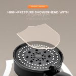 MIORAH Hand Shower for Bath | Sawer Bathroom Set | Shower Head for Bathroom | Handheld Shower | 5 Modes High Pressure ABS Sawar Head, 9 Inch, Pack of 1 - Image 3
