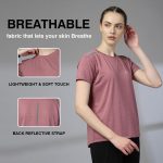 CHKOKKO Women's Polyester Regular Fit Round Neck Gym Sports T-Shirts - Image 3
