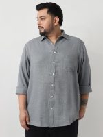 Urbano Plus Men's Linen Blend Full Sleeve Relaxed Fit Casual Solid Shirt - Image 3
