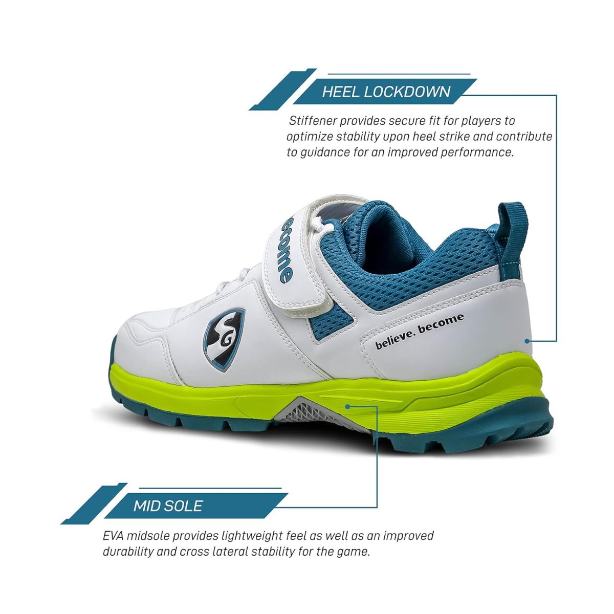 SG Century 6.0 Cricket Shoes, Designed to Elevate Your Game to New Heights Power, Precision, and Comfort - Image 5