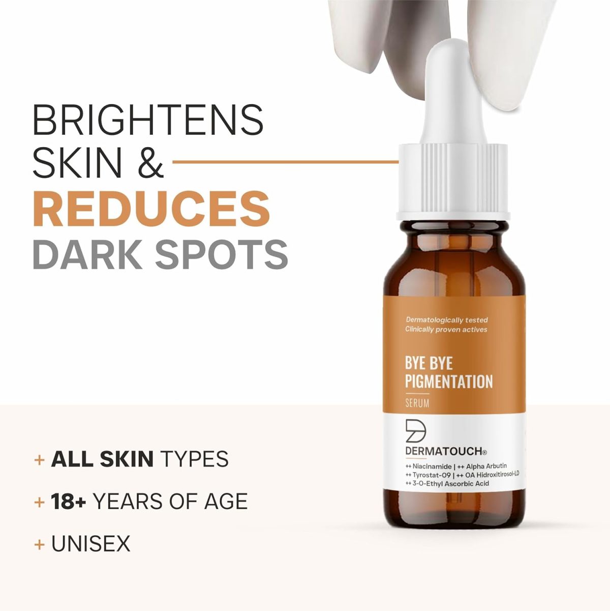 DERMATOUCH Bye Bye Pigmentation Serum | For Pigmentation, Dark Spots, Blemishes | For all skin types | For Both Men & Women | 10ML - Image 5