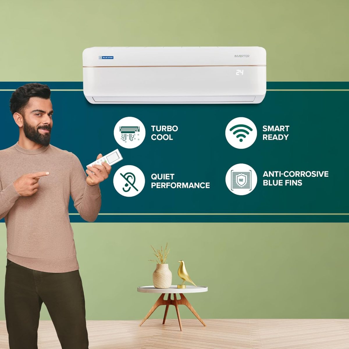 Blue Star 1.5 Ton 3 Star Hot and Cold, 60 Months Warranty, Inverter Split AC (Copper, Convertible 5 in 1 Cooling, Multi Sensors, Dust Filter, IC318VCUHC, White) - Image 6