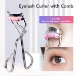 NFI essentials Professional Stainless Steel Natural Lift Eyelash Curler For Womens & Girls Makeup Tools Lash Curls Easy Roll Over For All Eyes Curling lashes - Image 3